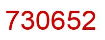 Número 730652 imagen rojo