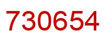 Número 730654 imagen rojo