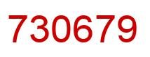 Number 730679 red image