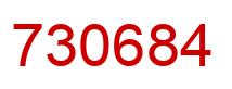 Number 730684 red image