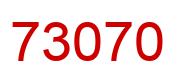 Number 73070 red image