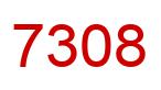 Number 7308 red image