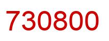 Number 730800 red image