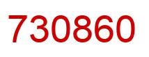 Number 730860 red image