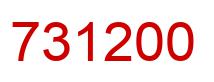 Number 731200 red image