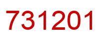 Number 731201 red image