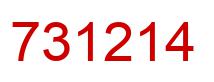 Number 731214 red image