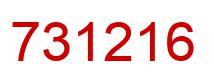 Number 731216 red image