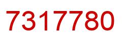 Number 7317780 red image