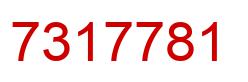 Number 7317781 red image