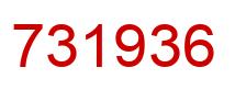 Number 731936 red image