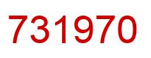 Number 731970 red image