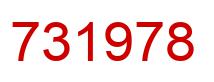 Number 731978 red image