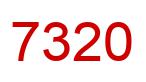 Number 7320 red image