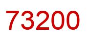 Number 73200 red image
