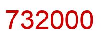 Number 732000 red image