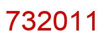 Number 732011 red image