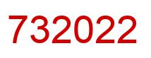 Number 732022 red image