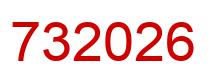 Number 732026 red image