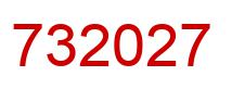 Number 732027 red image
