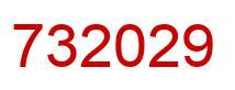 Number 732029 red image