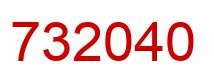 Number 732040 red image
