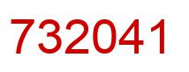 Number 732041 red image