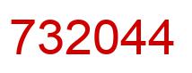 Number 732044 red image