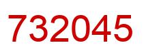 Number 732045 red image