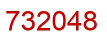Number 732048 red image