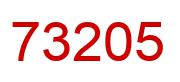 Number 73205 red image