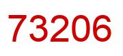 Number 73206 red image