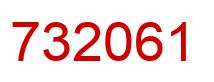 Number 732061 red image