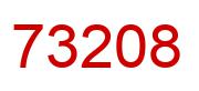 Number 73208 red image