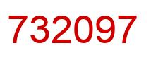Number 732097 red image