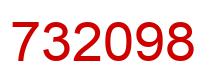 Number 732098 red image