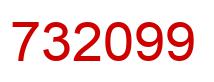 Number 732099 red image