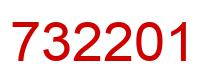 Number 732201 red image