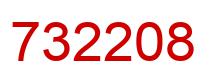 Number 732208 red image