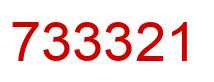 Number 733321 red image