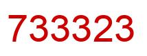 Number 733323 red image