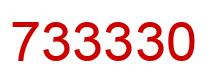 Number 733330 red image