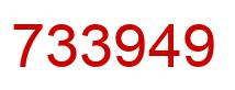 Número 733949 imagen rojo