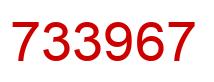 Number 733967 red image
