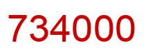 Number 734000 red image