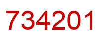 Number 734201 red image
