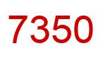 Number 7350 red image