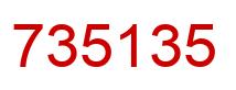 Number 735135 red image