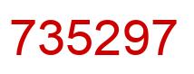 Número 735297 imagen rojo