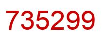 Número 735299 imagen rojo